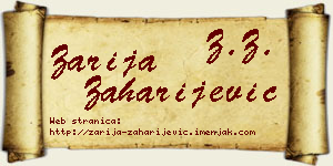 Zarija Zaharijević vizit kartica